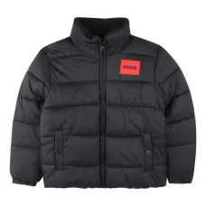 Пуховик с нашивкой-логотипом