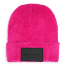 Шерстяная шапка бини с нашивкой-логотипом