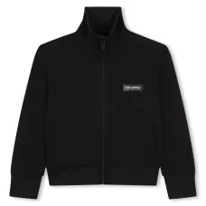 Кардиган с нашивкой-логотипом и высоким воротником