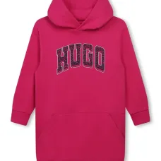 Платье с капюшоном и логотипом