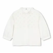 Толстовка из органического хлопка с оборками на воротнике Толстовка из органического хлопка с оборками на воротнике