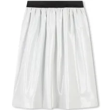 Длинная юбка с эффектом металлик