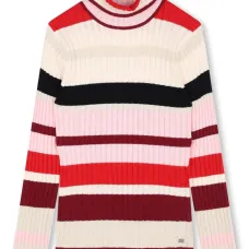 Полосатый джемпер в рубчик