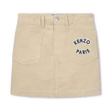 Вельветовая юбка с логотипом