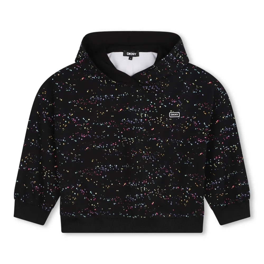 Худи с принтом и нашивкой-логотипом