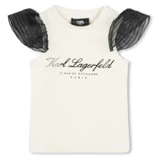 Футболка с рукавами кап и логотипом