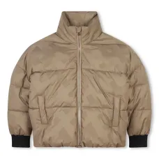 Пуховик с жаккардовой монограммой