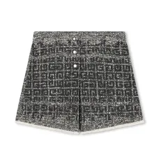 Твидовые шорты с юбкой и вышивкой 4G