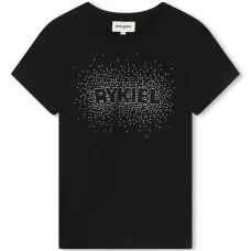 Футболка с логотипом из страз