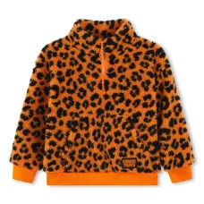Толстовка из шерпы с леопардовым принтом