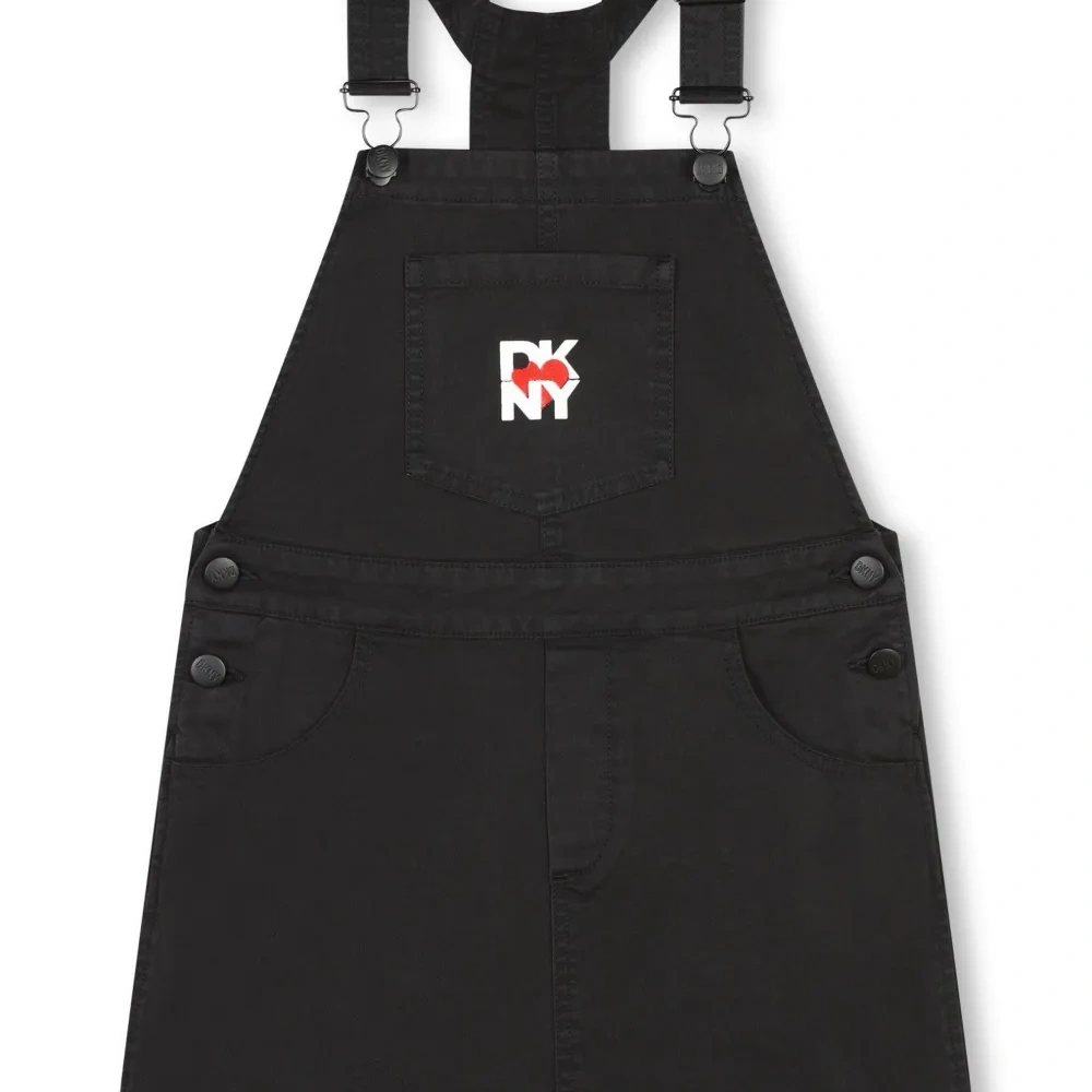 Джинсовое платье с вышитым логотипом