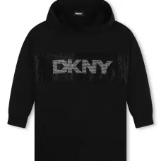 Платье с капюшоном и длинными рукавами