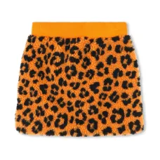 Юбка из шерпы с леопардовым принтом