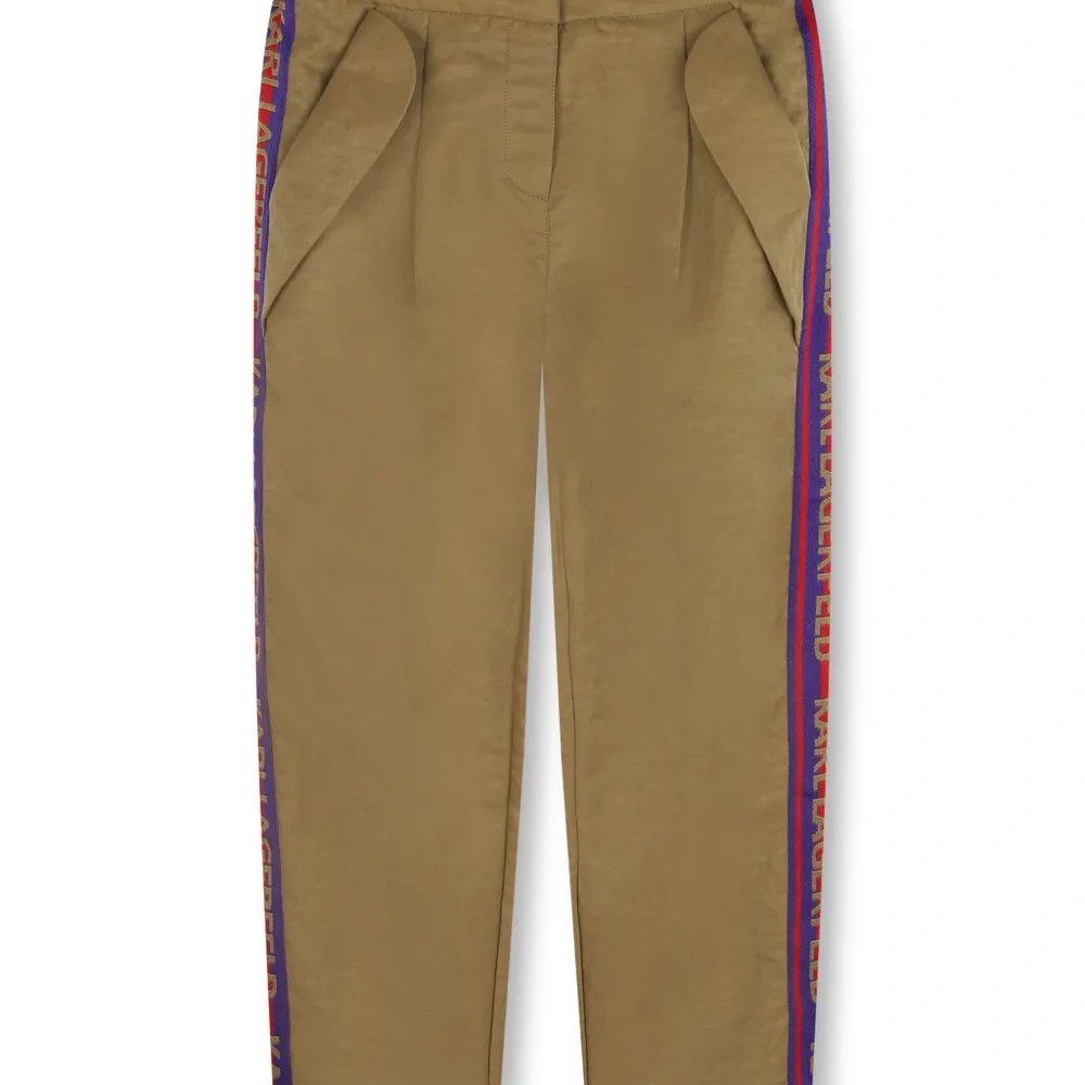 Брюки с отделкой в полоску