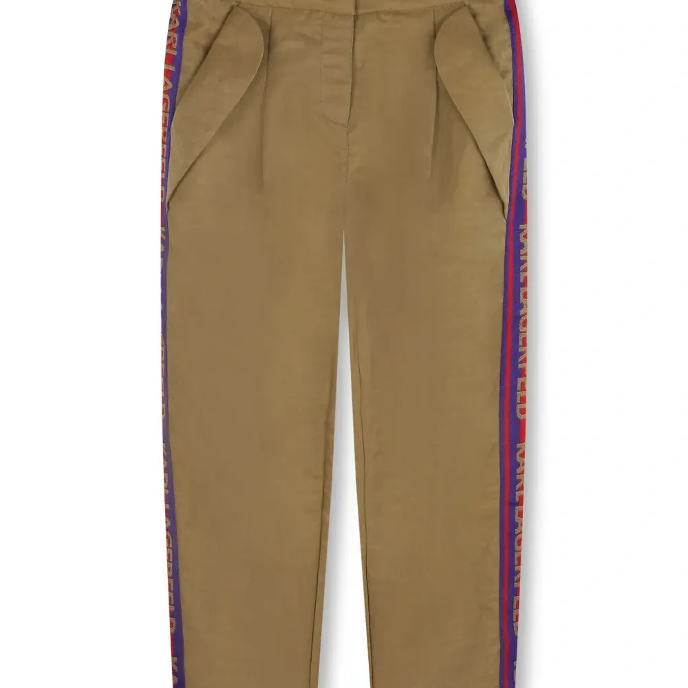 Брюки с отделкой в полоску