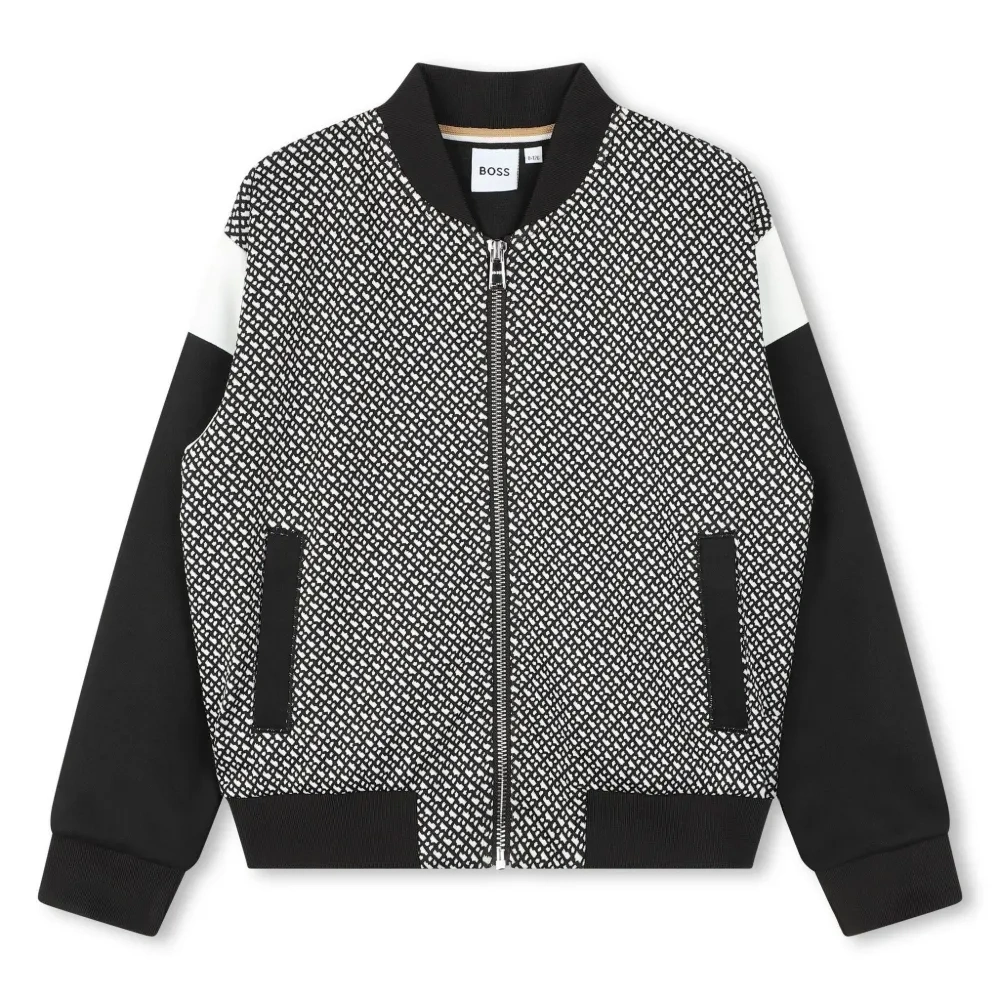 Куртка на молнии с жаккардовым логотипом