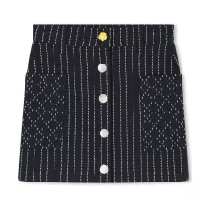 Юбка в полоску с завышенной талией