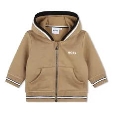 Худи на молнии с вышитым логотипом