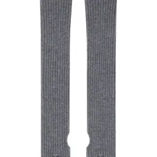 Шерстяные варежки в рубчик