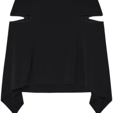 Юбка мини с вырезами и драпировкой Юбка мини с вырезами и драпировкой