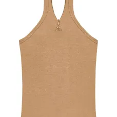 Топ в рубчик с вышитым логотипом Топ в рубчик с вышитым логотипом