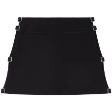 Шерстяная юбка мини с пряжкой Шерстяная юбка мини с пряжкой