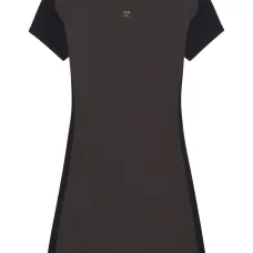 Платье мини в контрастной оправе