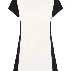 Платье мини с контрастной отделкой