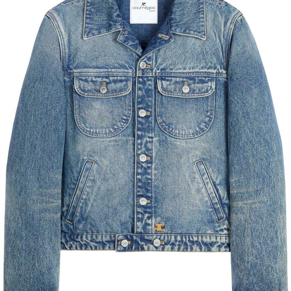 Джинсовая куртка с нашивкой-логотипом