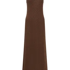 Платье макси рыхлой вязки