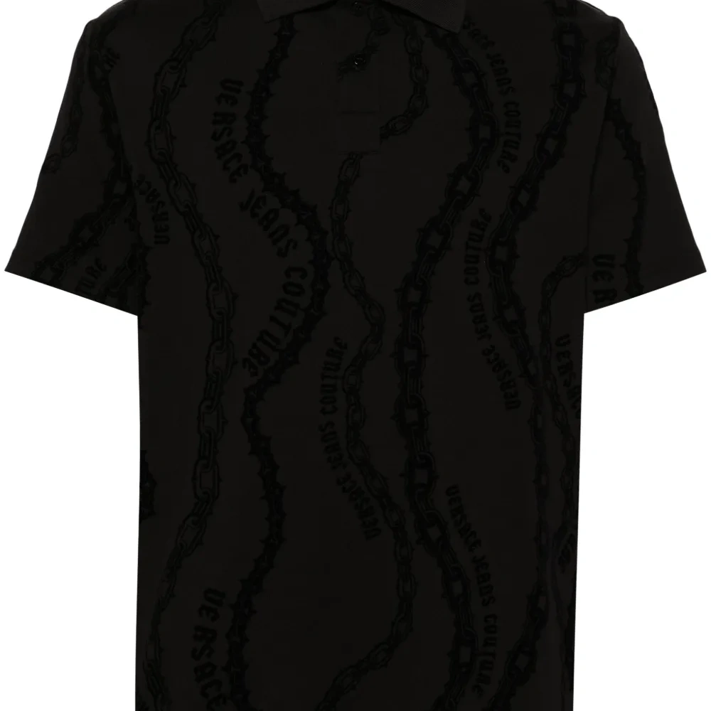 Рубашка поло из джерси с принтом