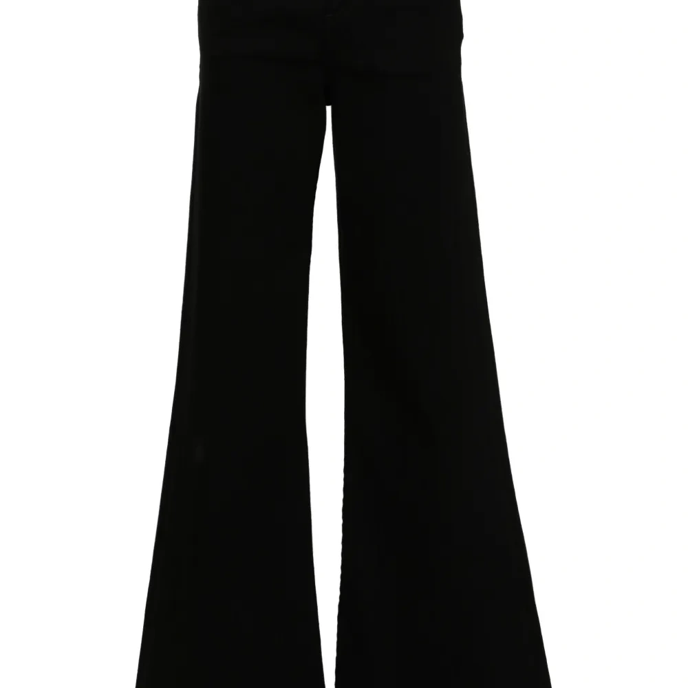 Джинсы широкого кроя с завышенной талией