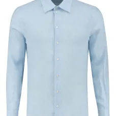 Льняная рубашка с длинными рукавами