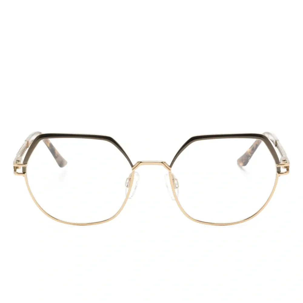 Очки в овальной оправе с перфорацией