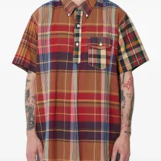 Рубашка в клетку с карманом