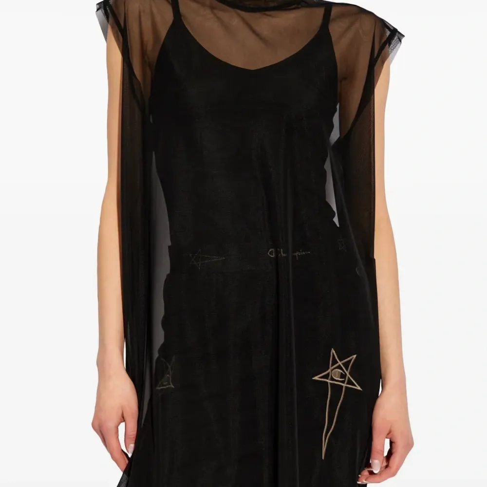 Сетчатый топ с вышитым логотипом