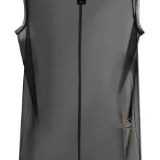 Сетчатый топ с вышитым логотипом