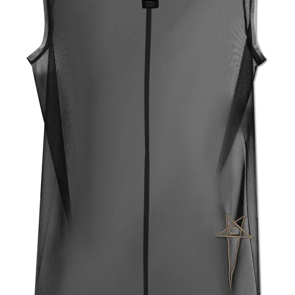 Сетчатый топ с вышитым логотипом