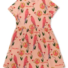 Платье-футболка с принтом Parrots