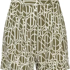 Льняные шорты с абстрактным узором