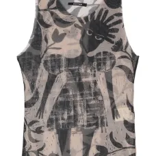 Сетчатый топ с принтом Сетчатый топ с принтом