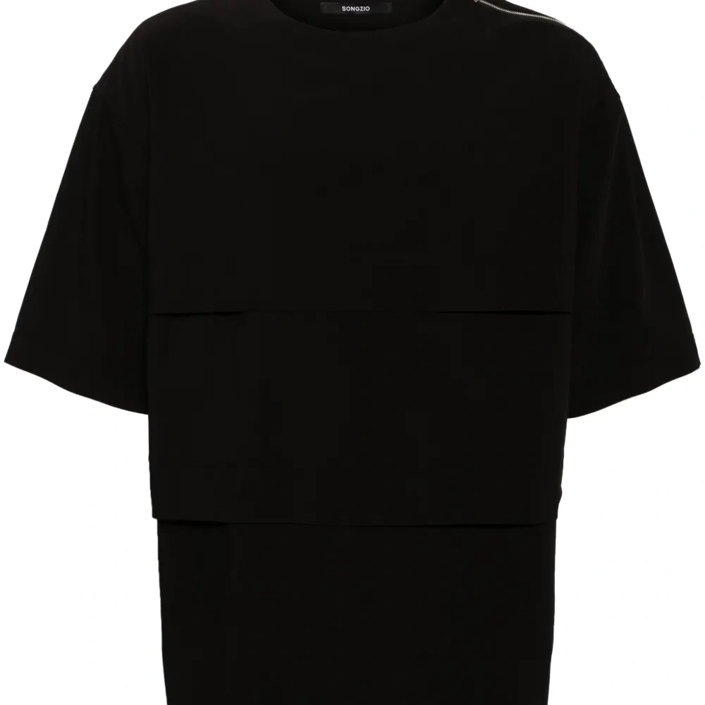 Многослойная футболка с приспущенными плечами