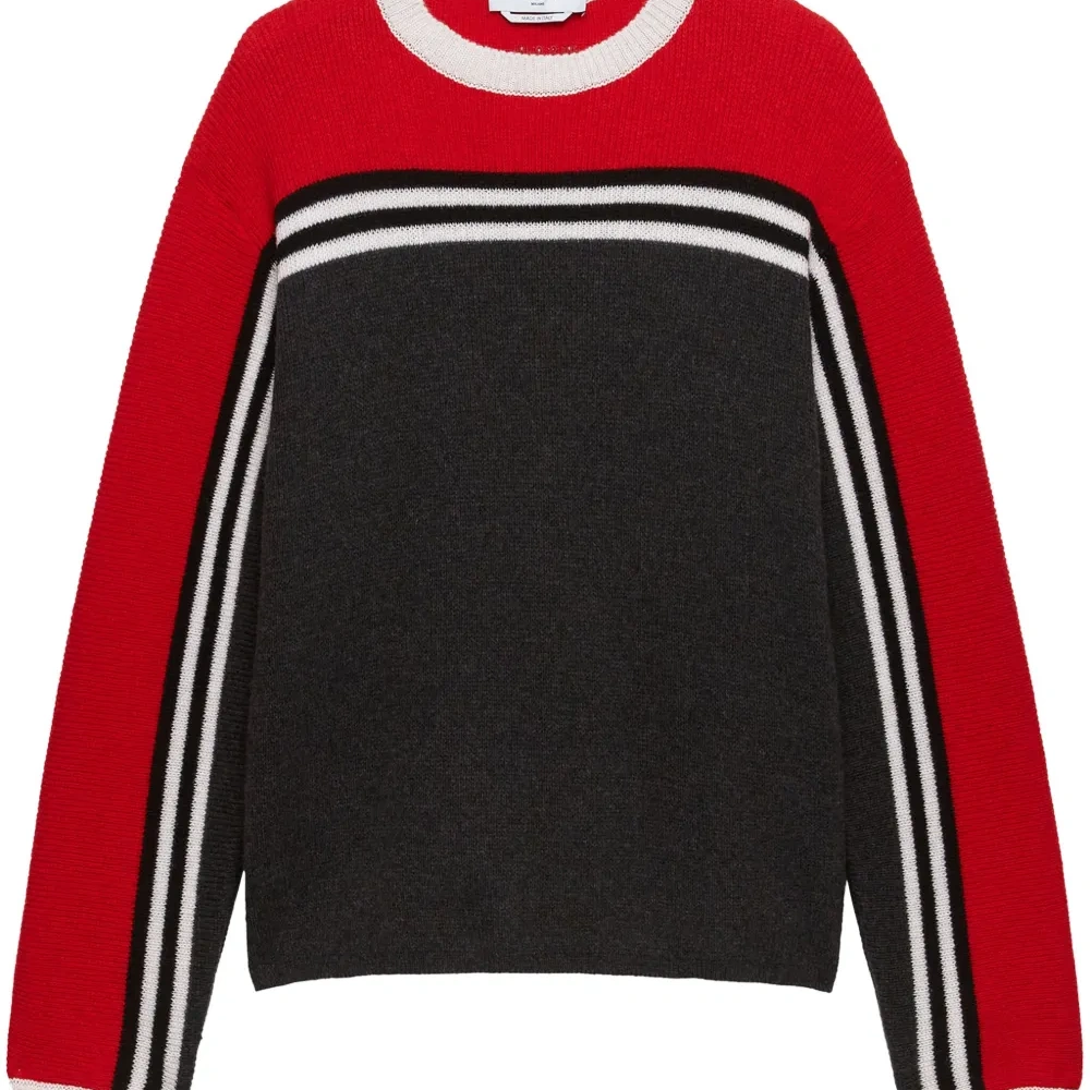 Полосатый джемпер в стиле колор-блок