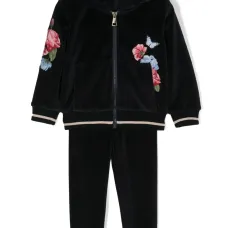 Спортивный костюм с цветочной вышивкой