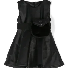 Расклешенное платье из искусственной кожи