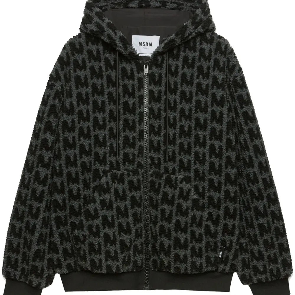 Фактурное худи на молнии с логотипом