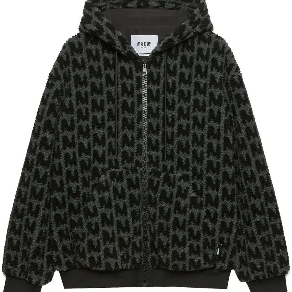 Фактурное худи на молнии с логотипом