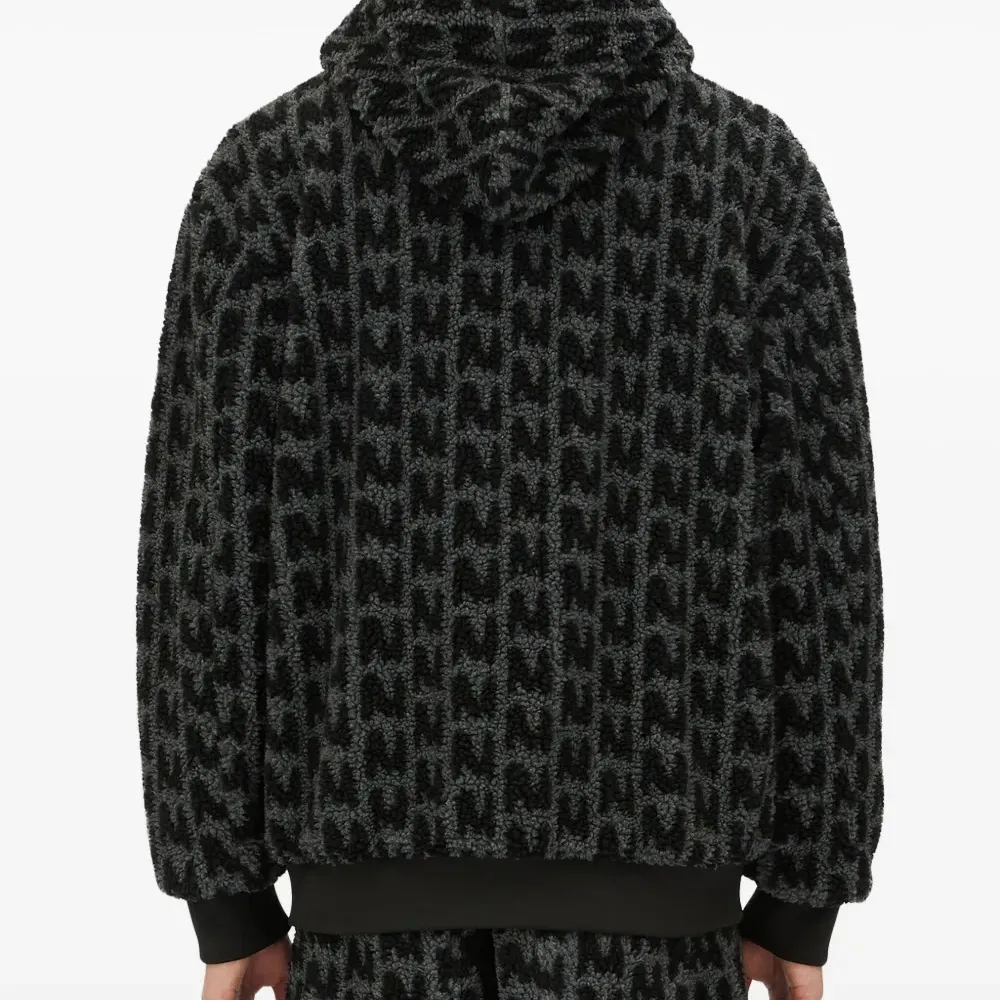 Фактурное худи на молнии с логотипом