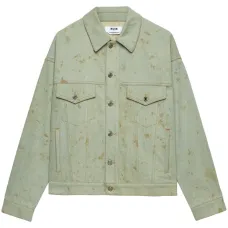 Джинсовая куртка с эффектом потертости