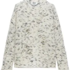 Джемпер фактурной вязки с эффектом потертости